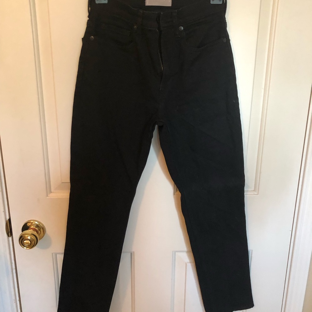 Everlane Cropped High Waisted Black Jean